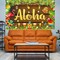 Summer Aloha Banner, Hawaiian Luau Party Backdrop 70.8 X 43.3 inch, Tropical Hawaiian Luau Floral Palm Leaves Pineapple Banner Sign, Hawaii Flamingo Photograph Background Supplies Decorations